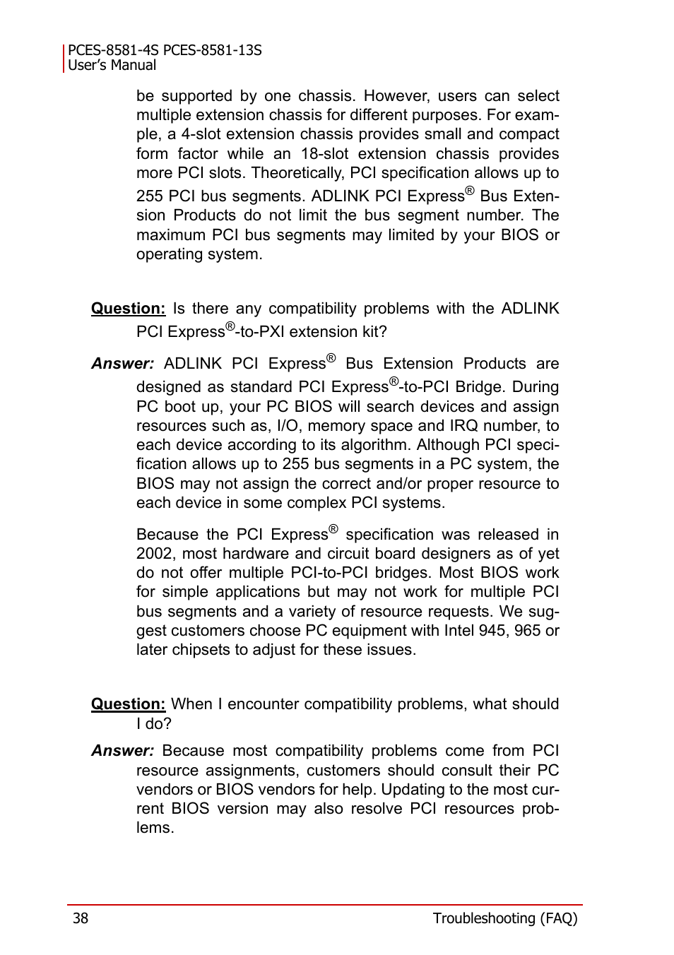 ADLINK PCES-8581-13S User Manual | Page 52 / 58