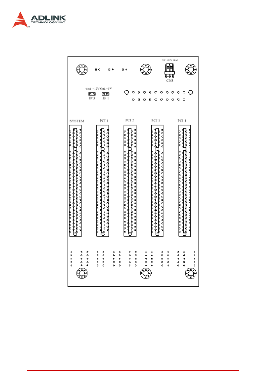 Figure 3-4: top view of bp-8005 backplane | ADLINK PCIS-8580-13S User Manual | Page 28 / 36