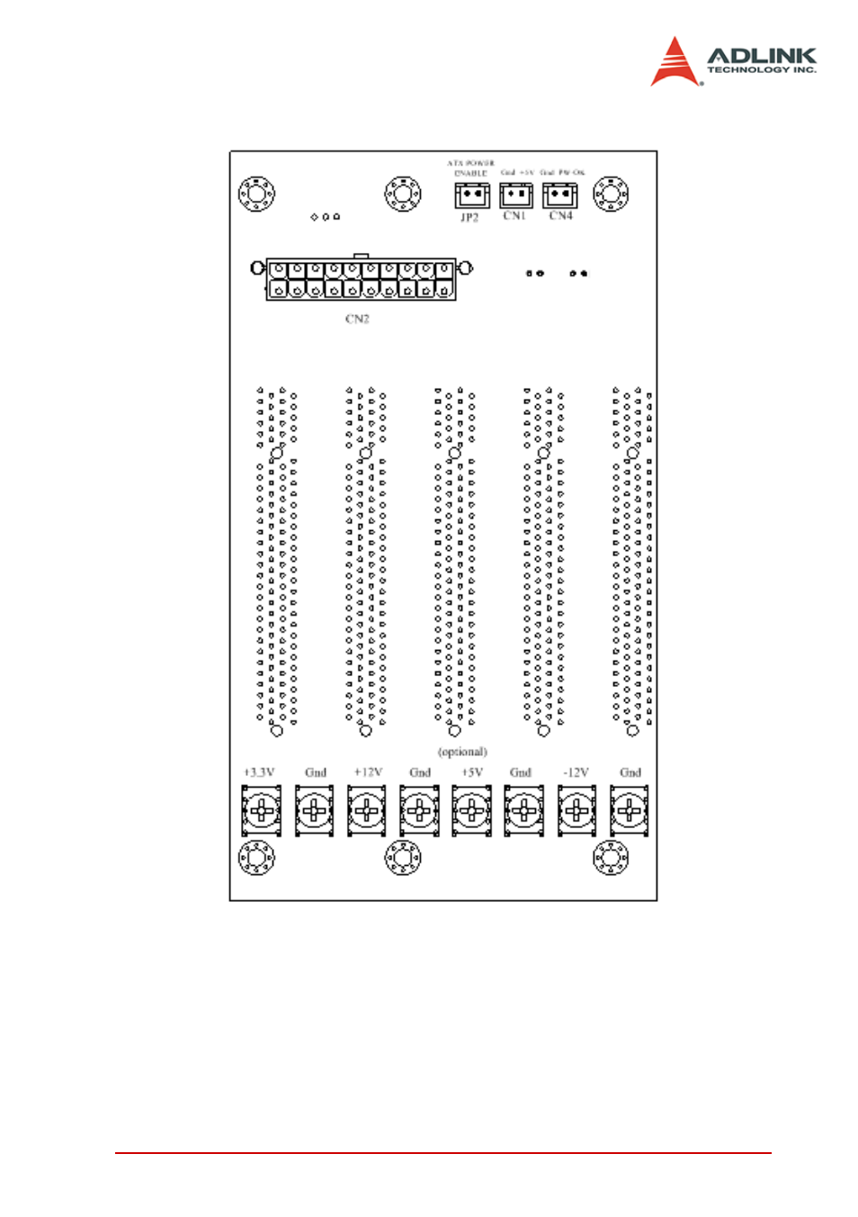 Figure 3-5: bottom view of bp-8005 backplane | ADLINK PCIS-8580-13S User Manual | Page 29 / 36