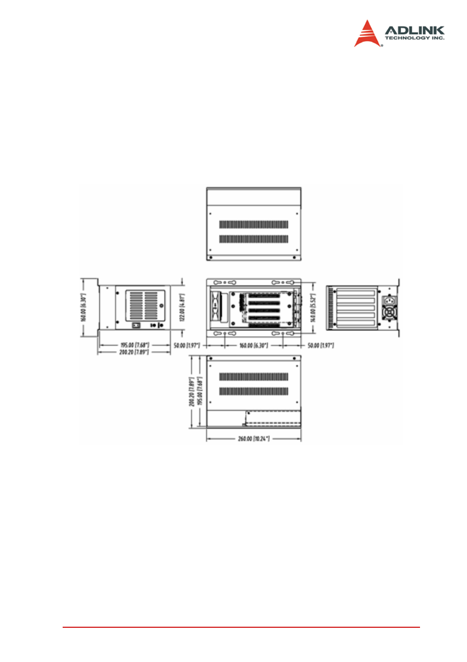 4 rk-8005, Mechanical drawing of rk-8005, Rk-8005 | Figure 3-6: mechanical drawing of rk-8005 | ADLINK PCIS-8580-13S User Manual | Page 31 / 36