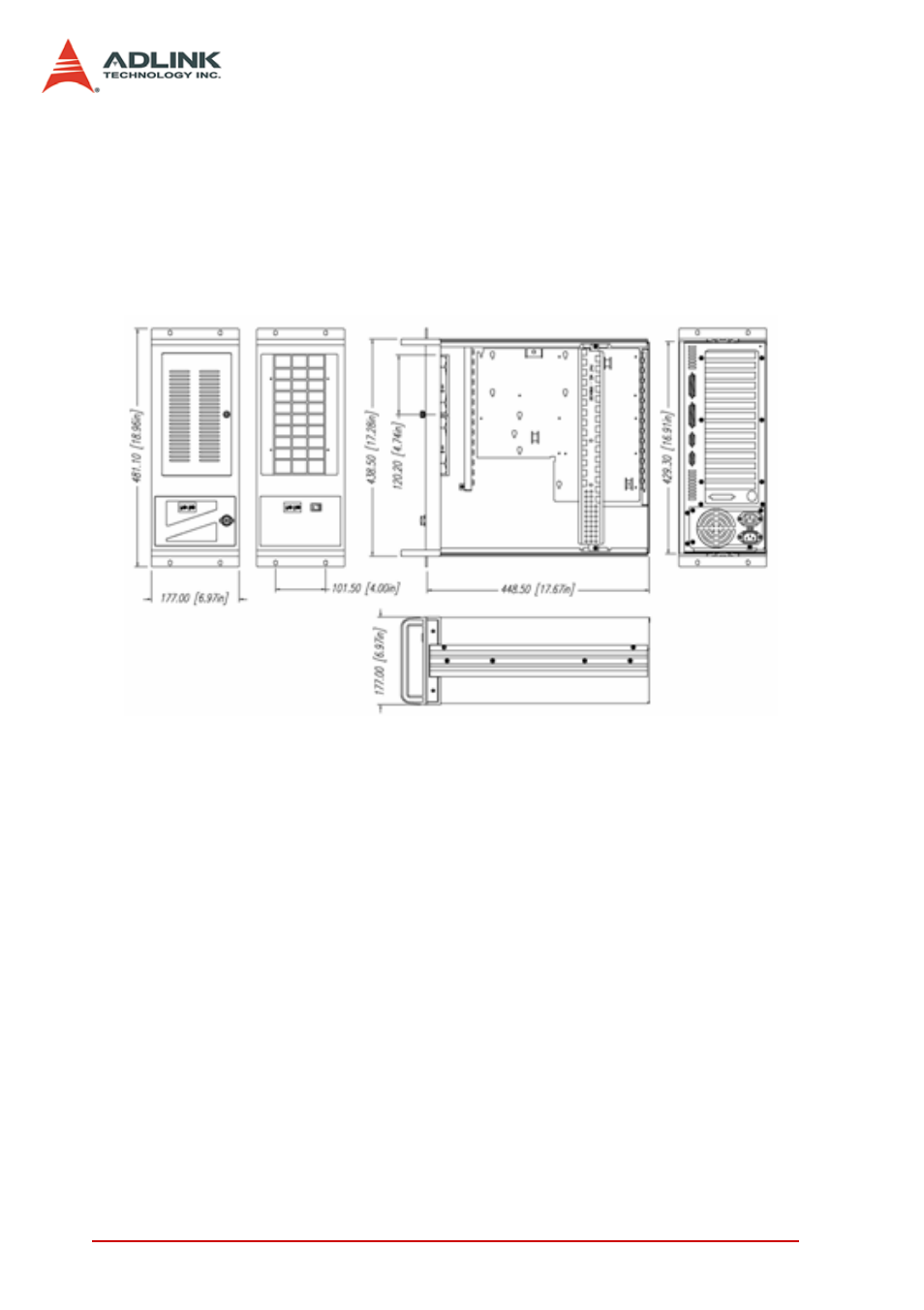 6 rk-8014, Mechanical drawing of rk-8014, Rk-8014 | Figure 3-8: mechanical drawing of rk-8014 | ADLINK PCIS-8580-13S User Manual | Page 34 / 36