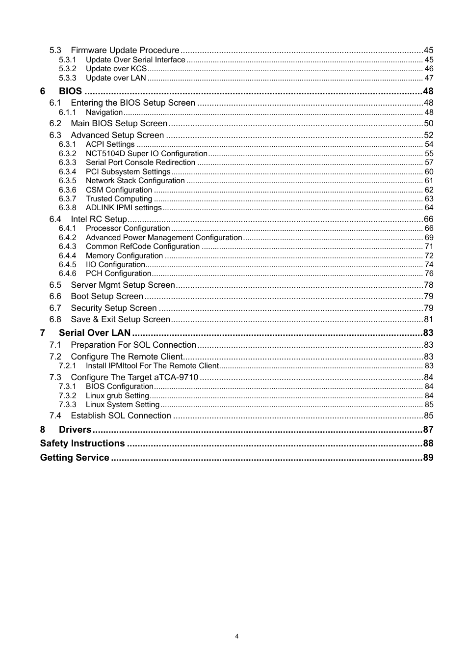 ADLINK aTCA-9710 User Manual | Page 4 / 90