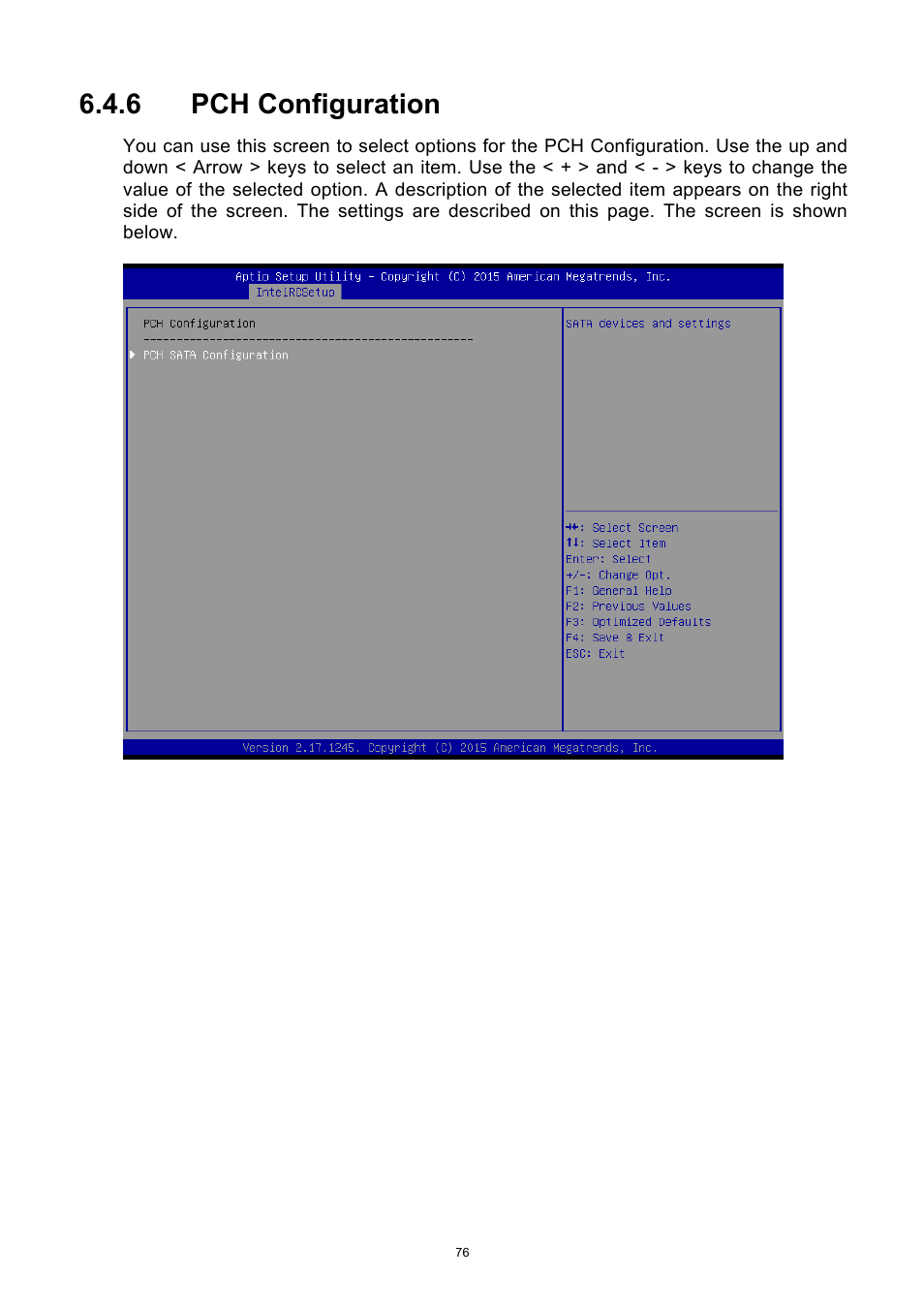 6 pch configuration, Pch configuration | ADLINK aTCA-9710 User Manual | Page 76 / 90