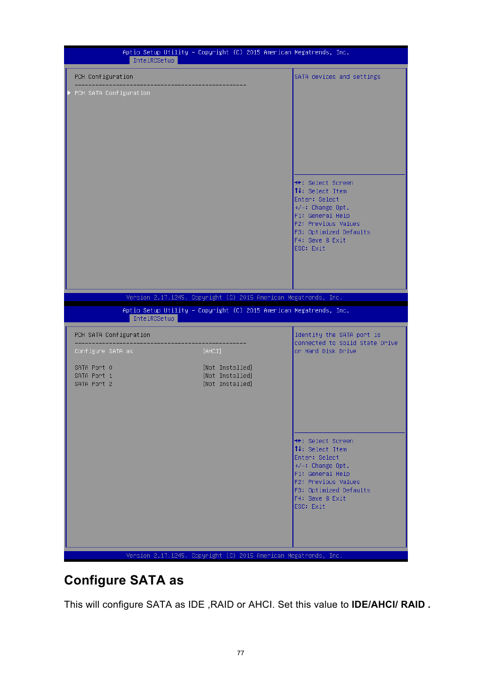 Configure sata as | ADLINK aTCA-9710 User Manual | Page 77 / 90