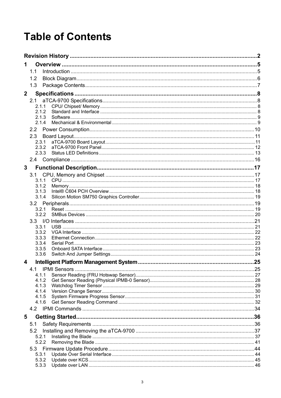 ADLINK aTCA-9700 User Manual | Page 3 / 86