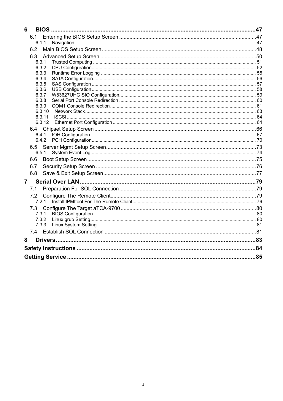ADLINK aTCA-9700 User Manual | Page 4 / 86