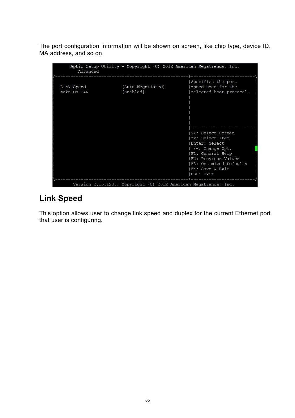 Link speed | ADLINK aTCA-9700 User Manual | Page 65 / 86