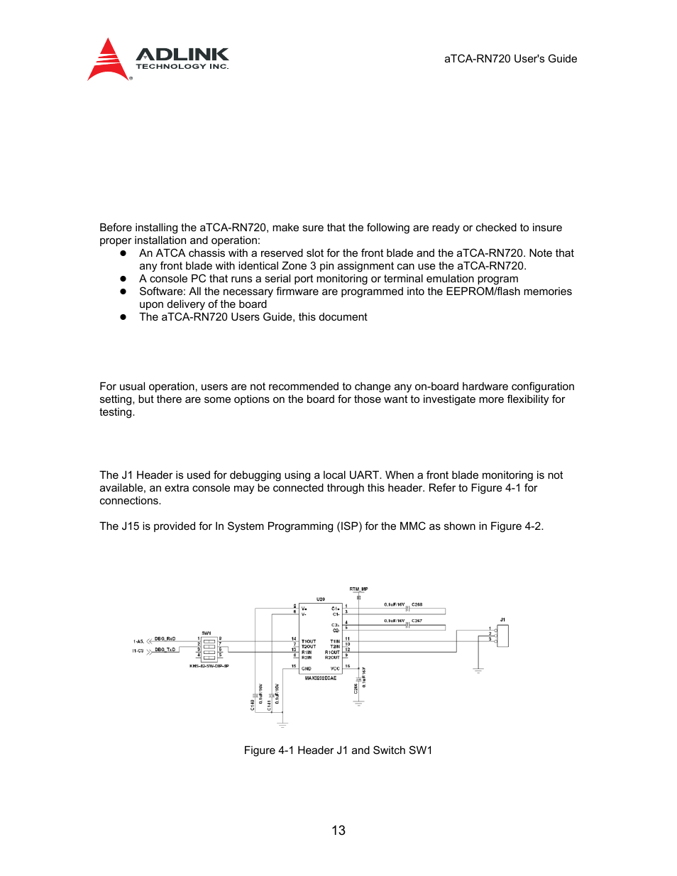 4 installation and operation, 1 hardware configuration setting, 1 headers/jumpers | Table 3-3 zone 3 connector pin-out: p2 | ADLINK aTCA-N700 User Manual | Page 13 / 58