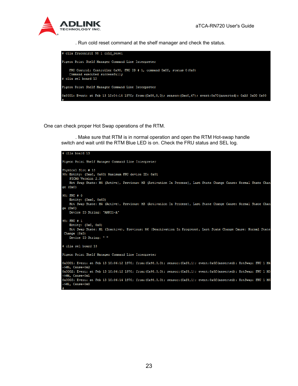 3 hot swap, 2 reset | ADLINK aTCA-N700 User Manual | Page 23 / 58
