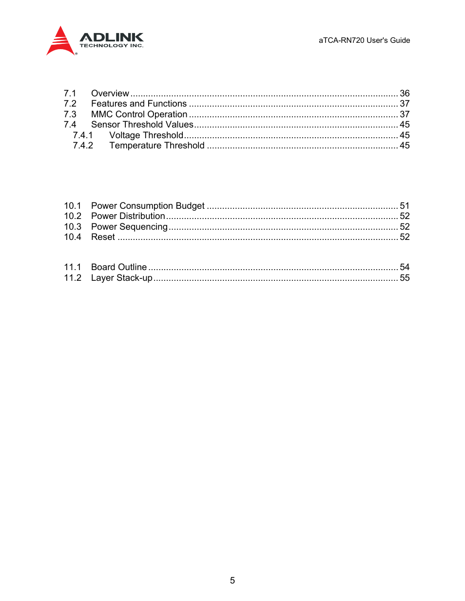 ADLINK aTCA-N700 User Manual | Page 5 / 58