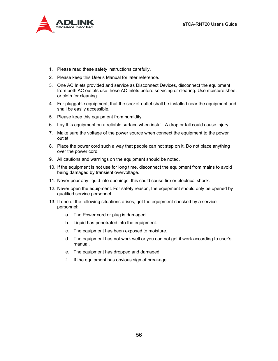 Safety, References | ADLINK aTCA-N700 User Manual | Page 56 / 58