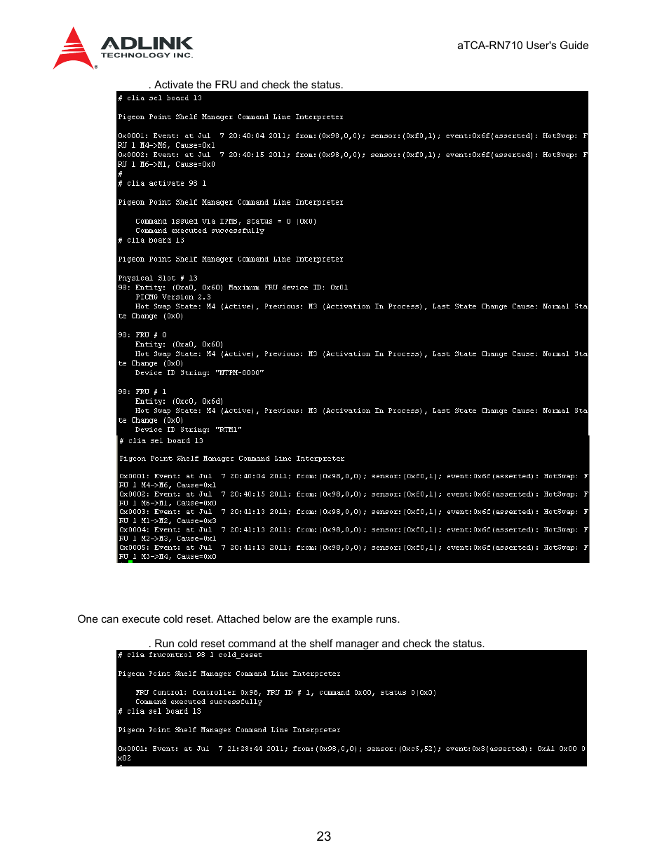 2 reset | ADLINK aTCA-N700 User Manual | Page 23 / 59