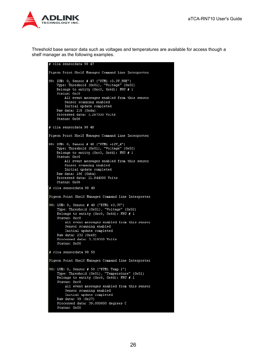 4 threshold base sender data | ADLINK aTCA-N700 User Manual | Page 26 / 59