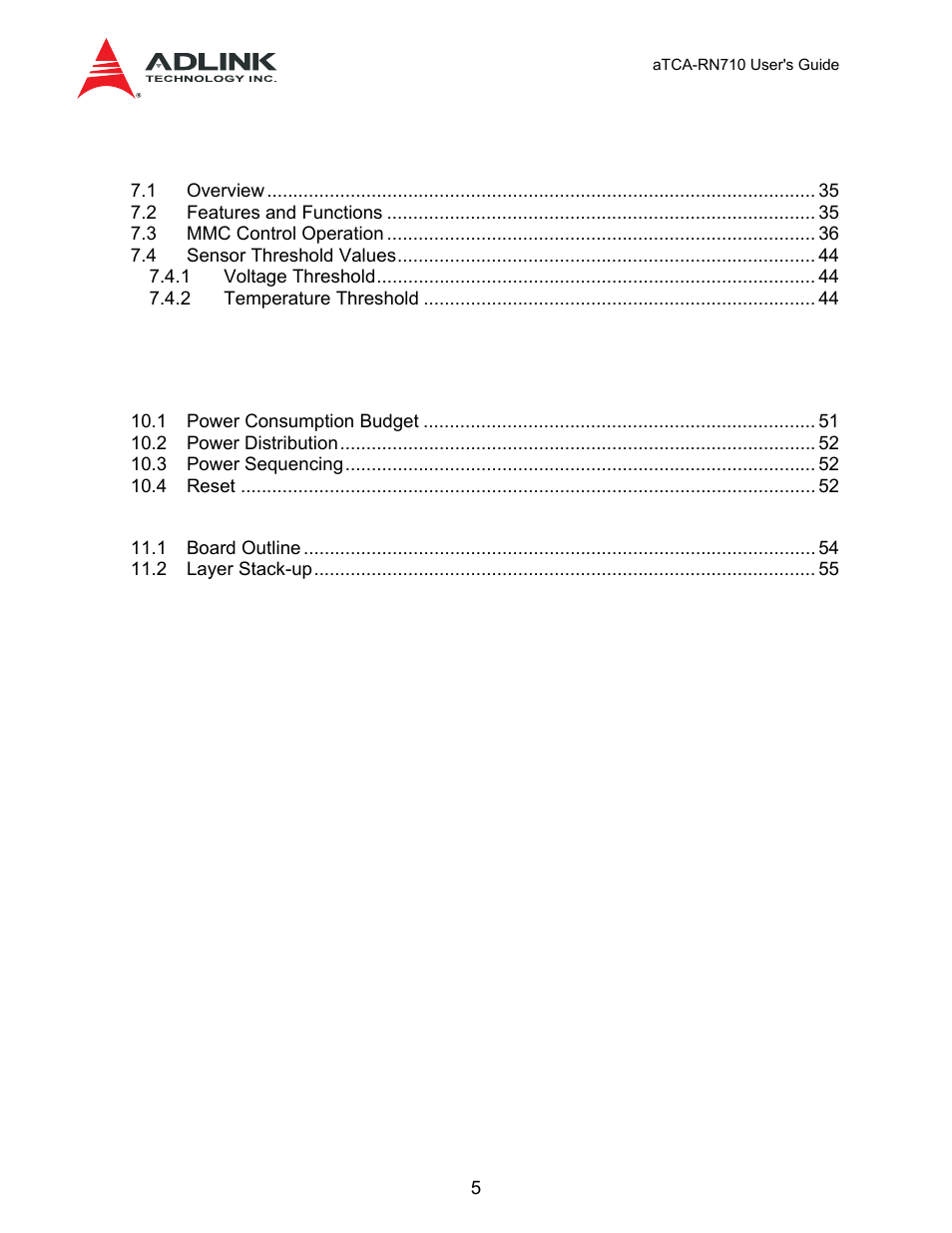 ADLINK aTCA-N700 User Manual | Page 5 / 59