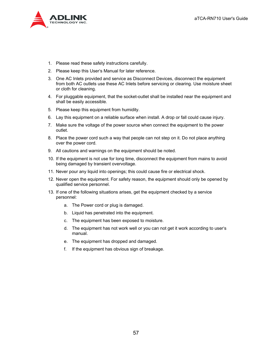 Safety, References | ADLINK aTCA-N700 User Manual | Page 57 / 59
