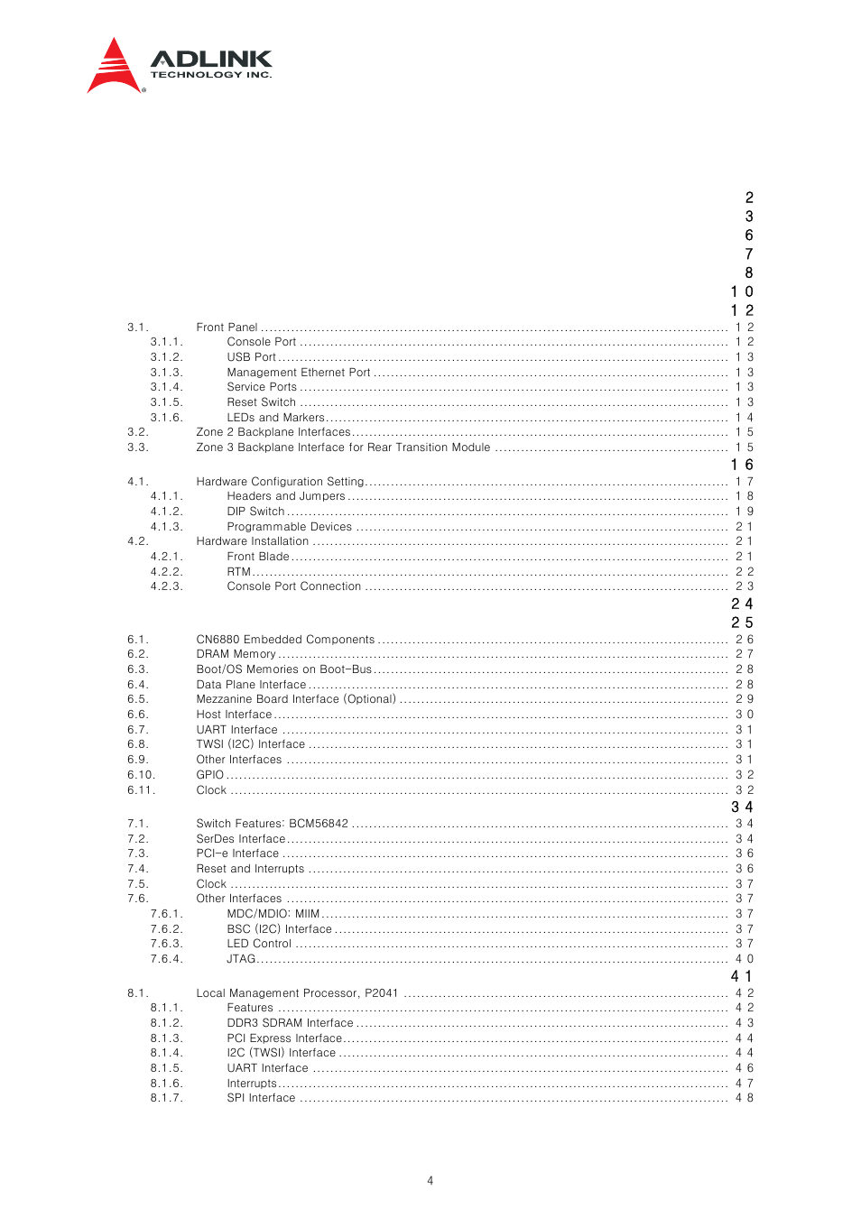 ADLINK aTCA-N700 User Manual | Page 4 / 82