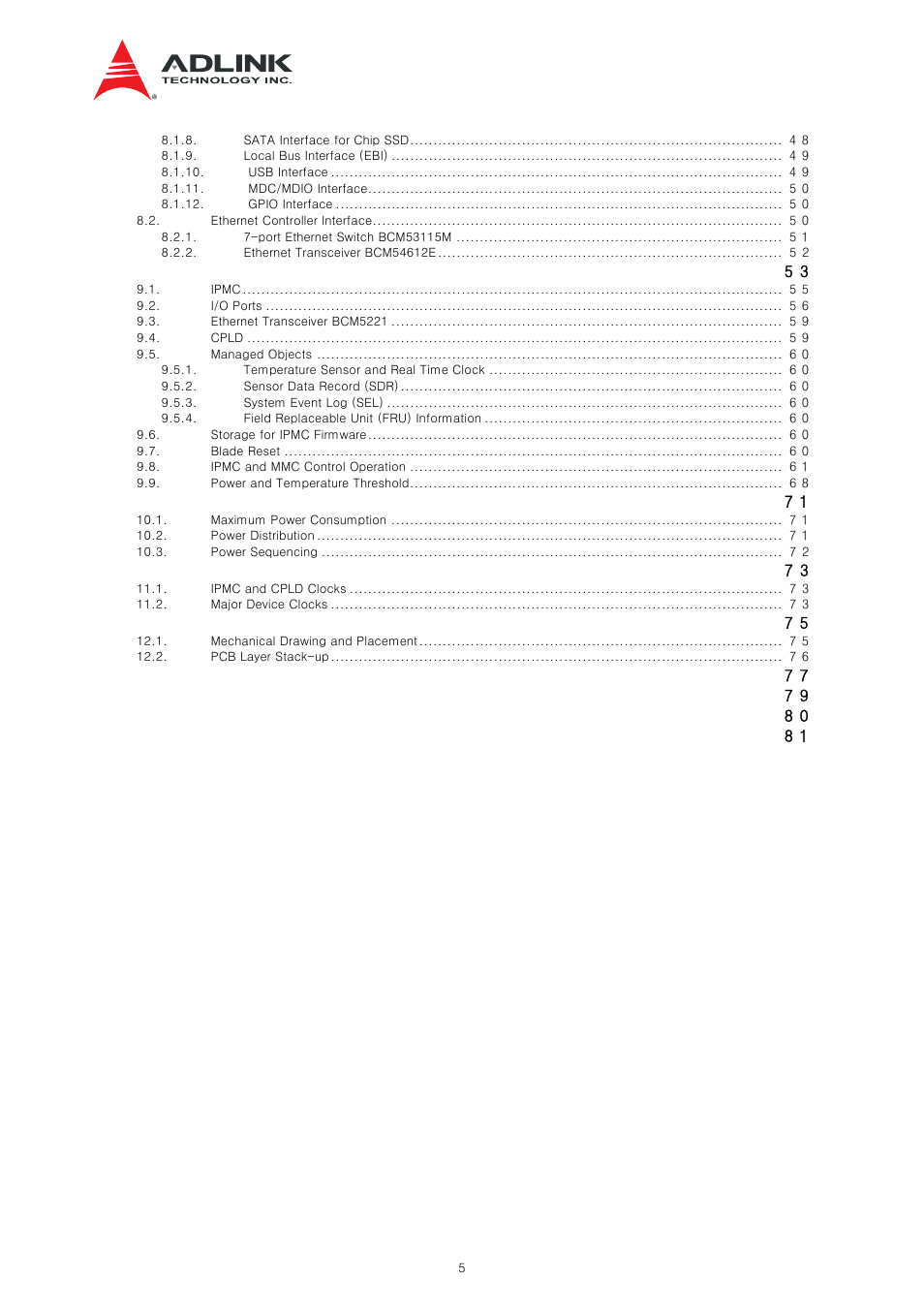 ADLINK aTCA-N700 User Manual | Page 5 / 82