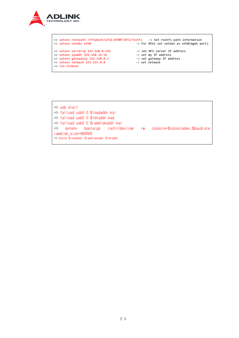 Booting via usb storage | ADLINK aTCA-N700 User Manual | Page 31 / 76