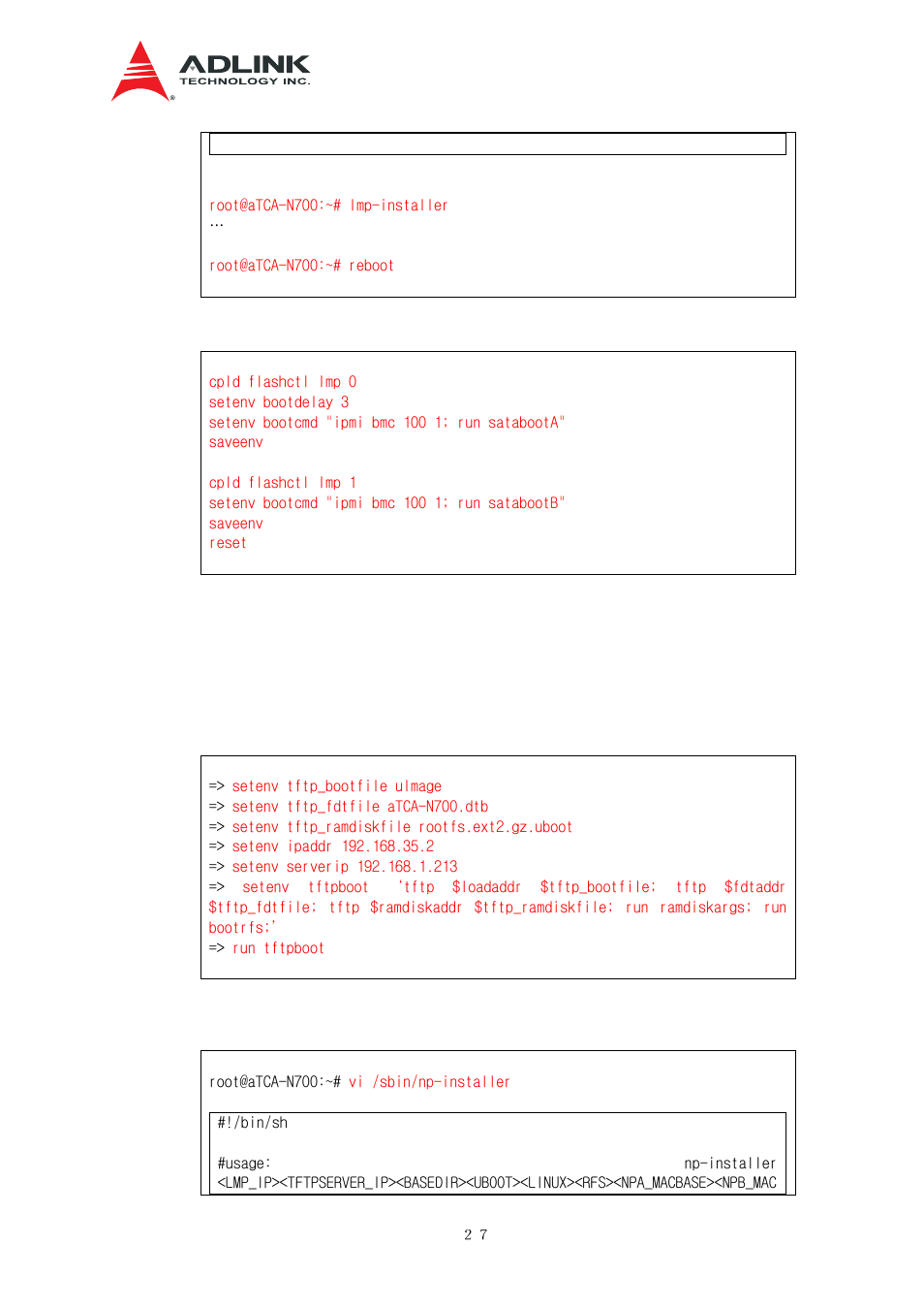 Installing np | ADLINK aTCA-N700 User Manual | Page 33 / 76