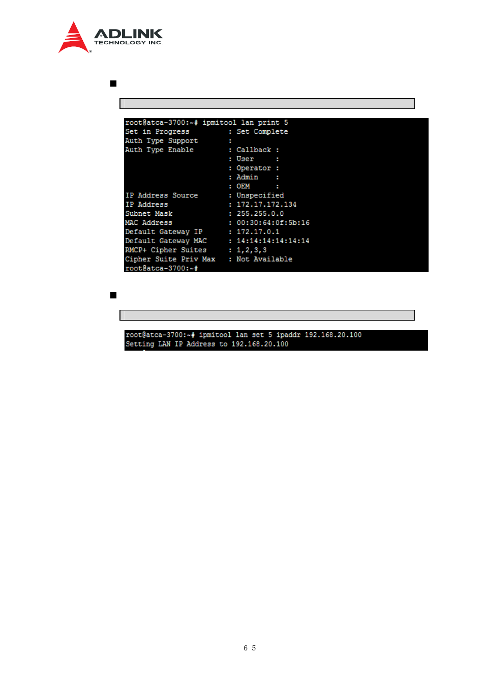 Igure, Onfiguration, Arameters | Ommand | ADLINK aTCA-N700 User Manual | Page 71 / 76