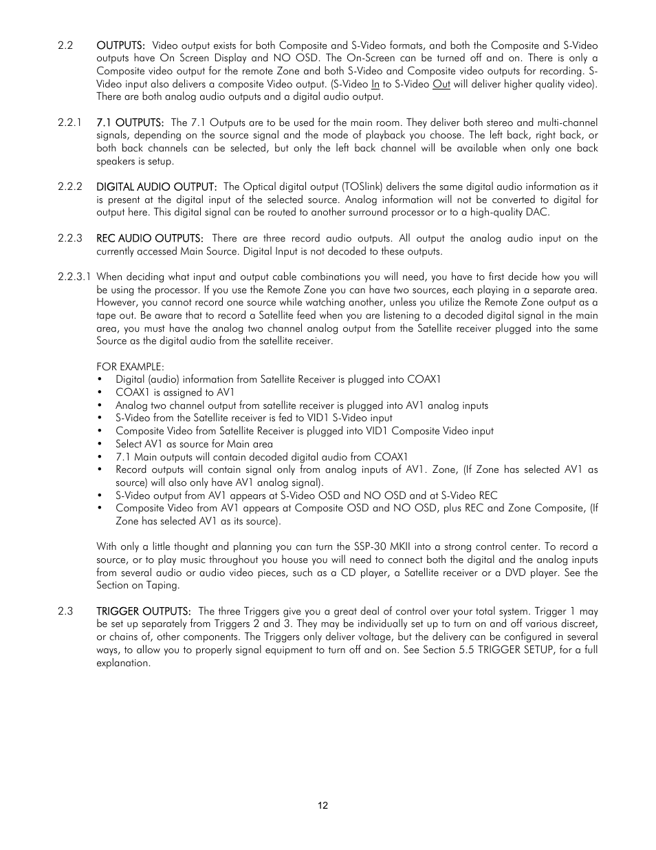 Classe Audio SSP-30 MKII User Manual | Page 12 / 32