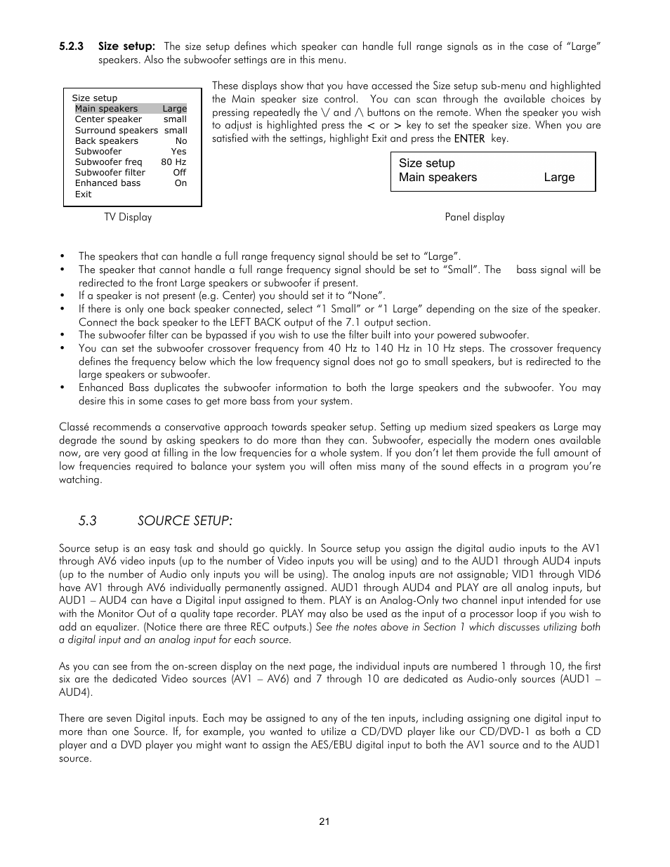 3source setup | Classe Audio SSP-30 MKII User Manual | Page 21 / 32