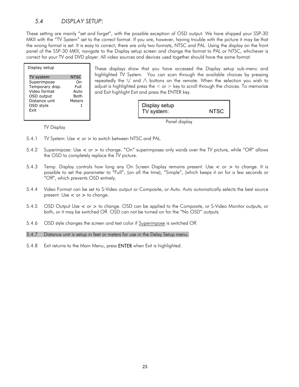 4display setup | Classe Audio SSP-30 MKII User Manual | Page 23 / 32