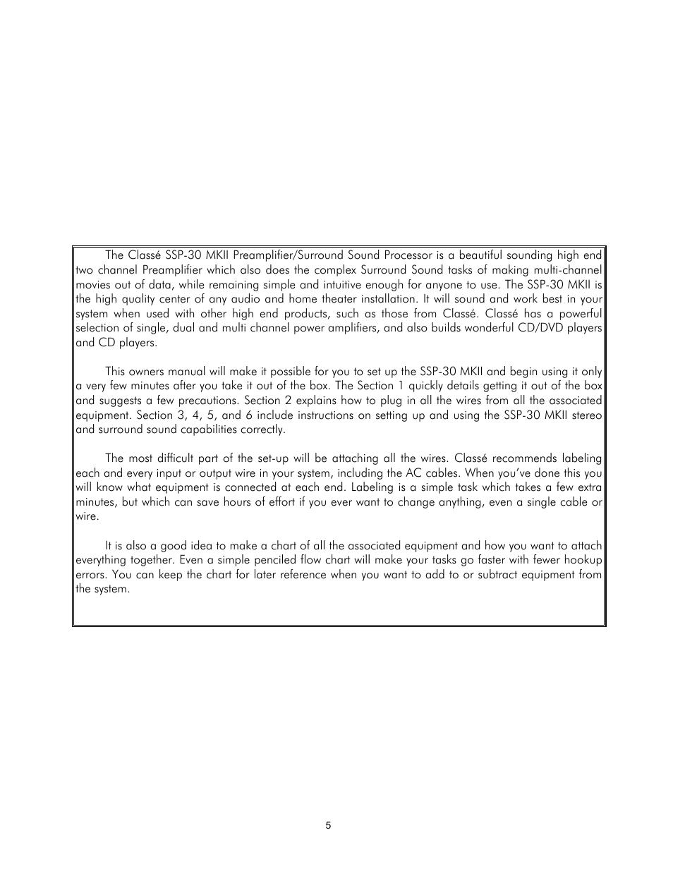 Classe Audio SSP-30 MKII User Manual | Page 5 / 32