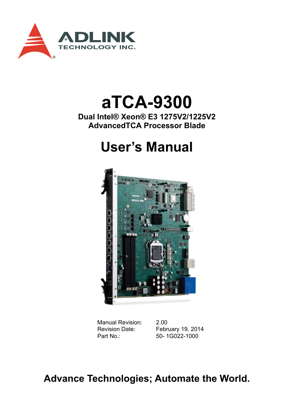 ADLINK aTCA-9300 User Manual | 80 pages