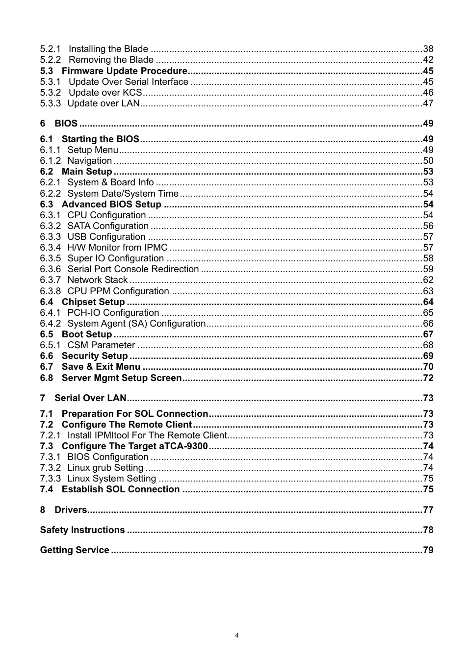 ADLINK aTCA-9300 User Manual | Page 4 / 80