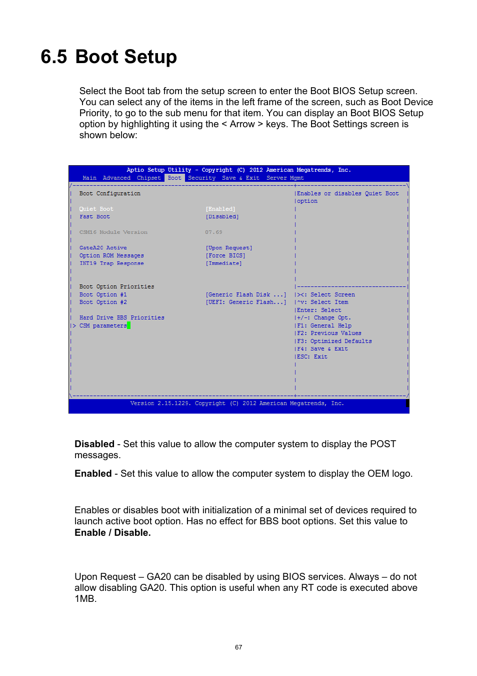 5 boot setup, Boot setup | ADLINK aTCA-9300 User Manual | Page 67 / 80