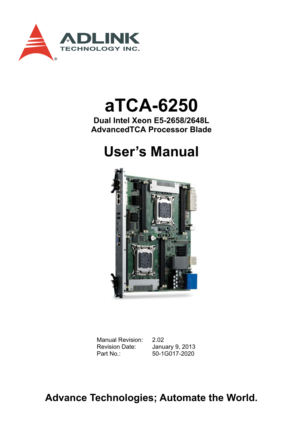 ADLINK aTCA-6250 User Manual | 91 pages