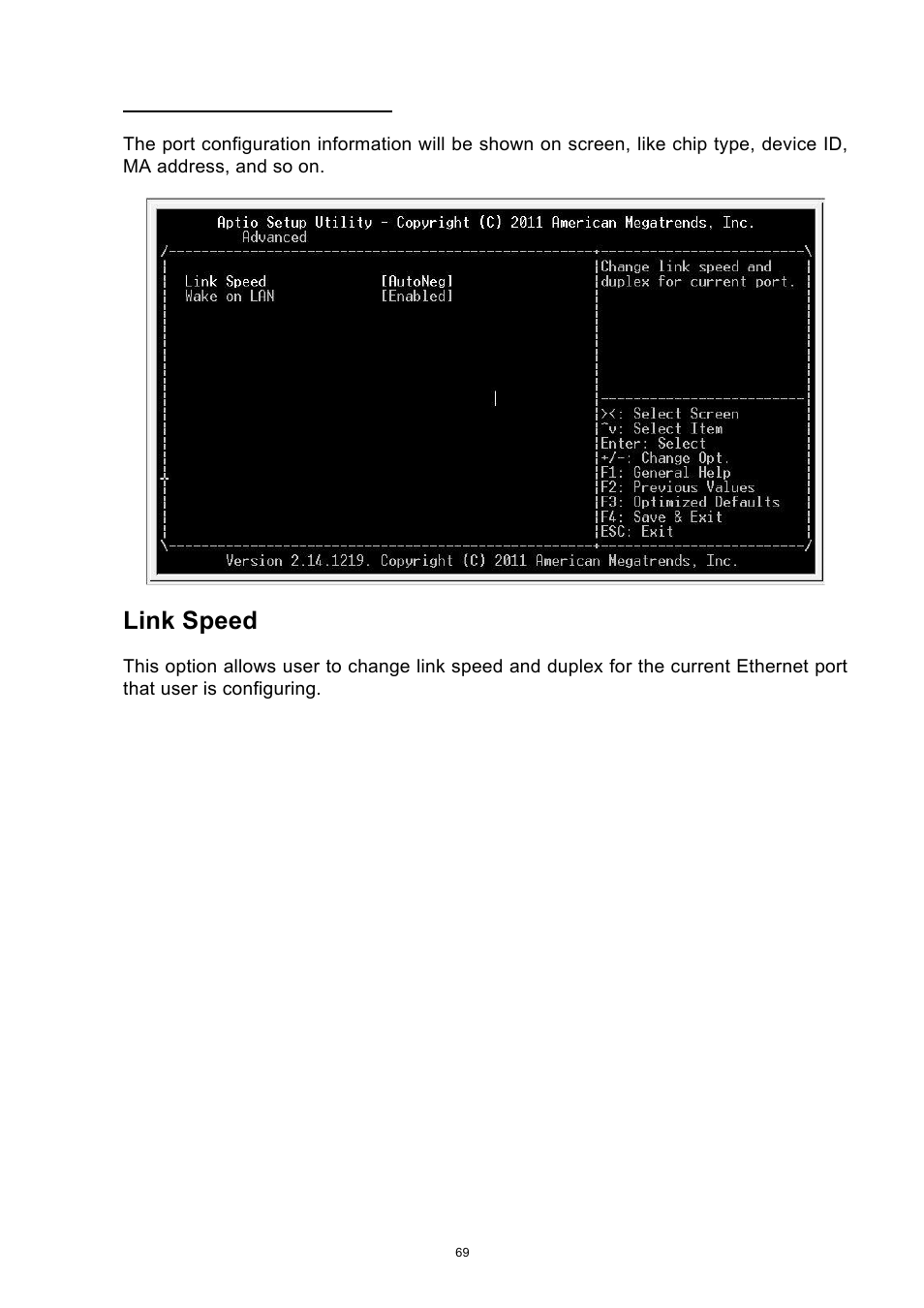 Link speed | ADLINK aTCA-6250 User Manual | Page 69 / 91