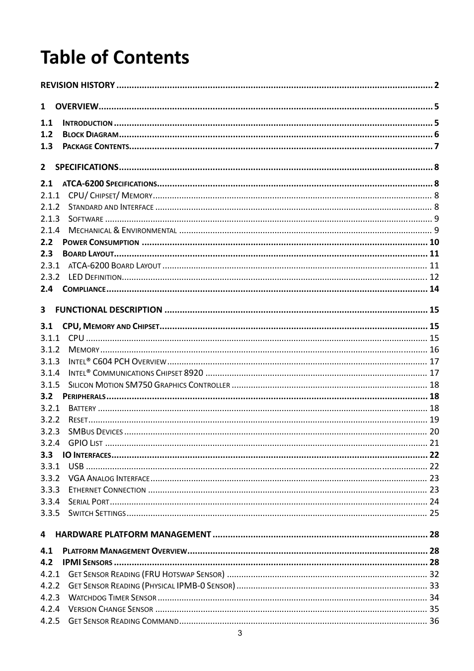 ADLINK aTCA-6200A User Manual | Page 3 / 91