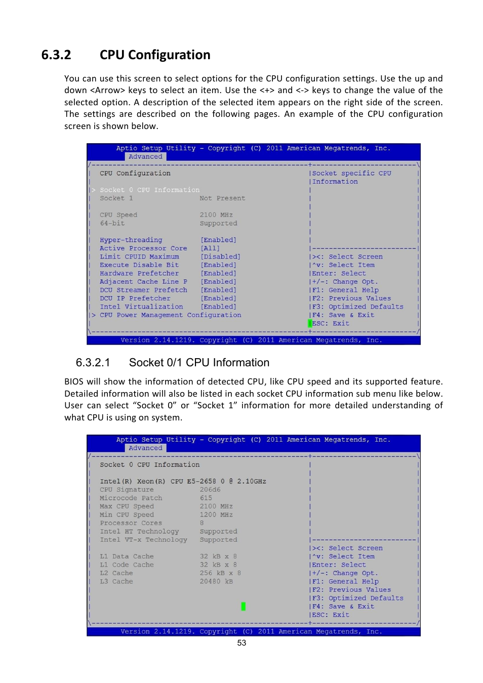 Onfiguration, 2 cpu configuration | ADLINK aTCA-6200A User Manual | Page 53 / 91