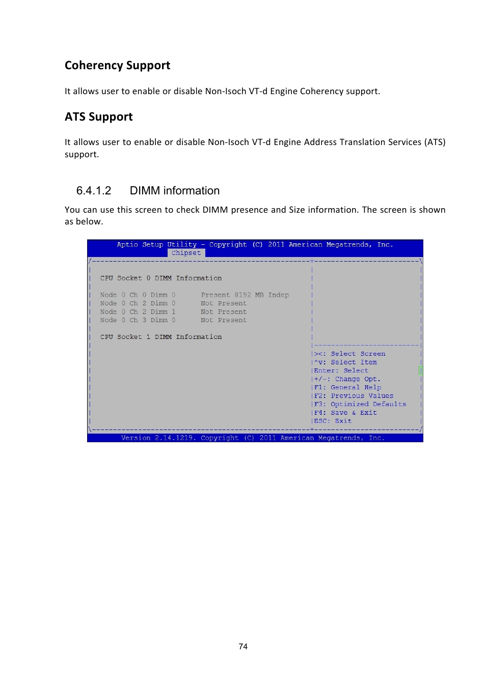 Coherency support, Ats support | ADLINK aTCA-6200A User Manual | Page 74 / 91