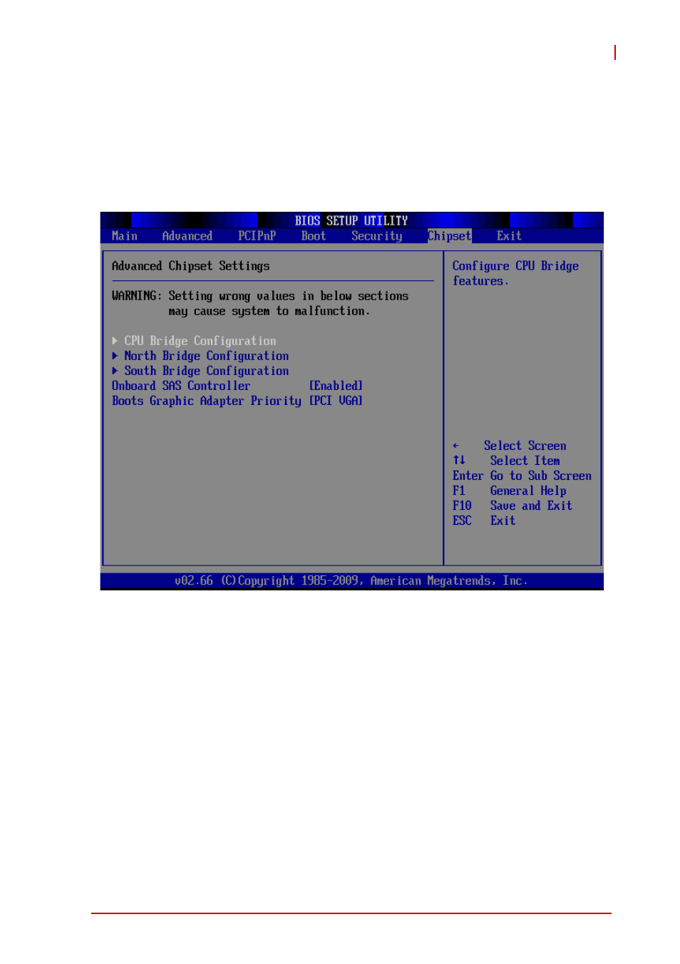 7 chipset setup, Onboard sas controller, Boots graphic adapter priority | Chipset setup | ADLINK aTCA-6155 User Manual | Page 101 / 112