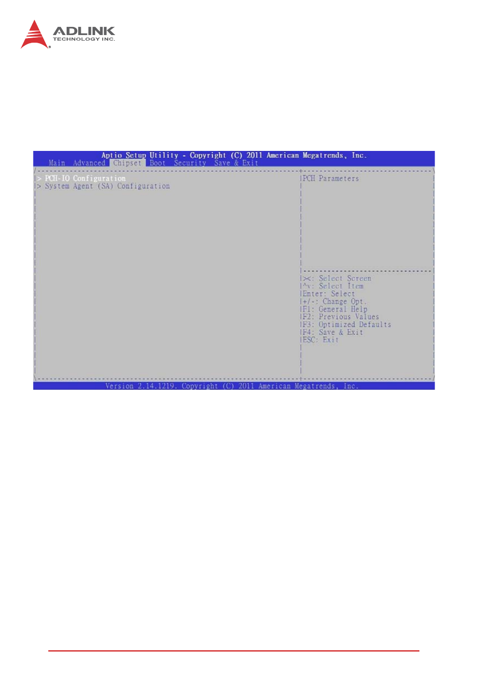 4 chipset setup, Chipset setup | ADLINK cPCI-3510 Series User Manual | Page 122 / 148