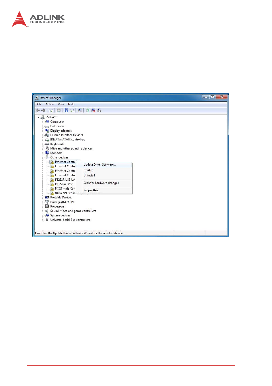 2 ethernet controller driver, Ethernet controller driver | ADLINK cPCI-3510 Series User Manual | Page 90 / 148