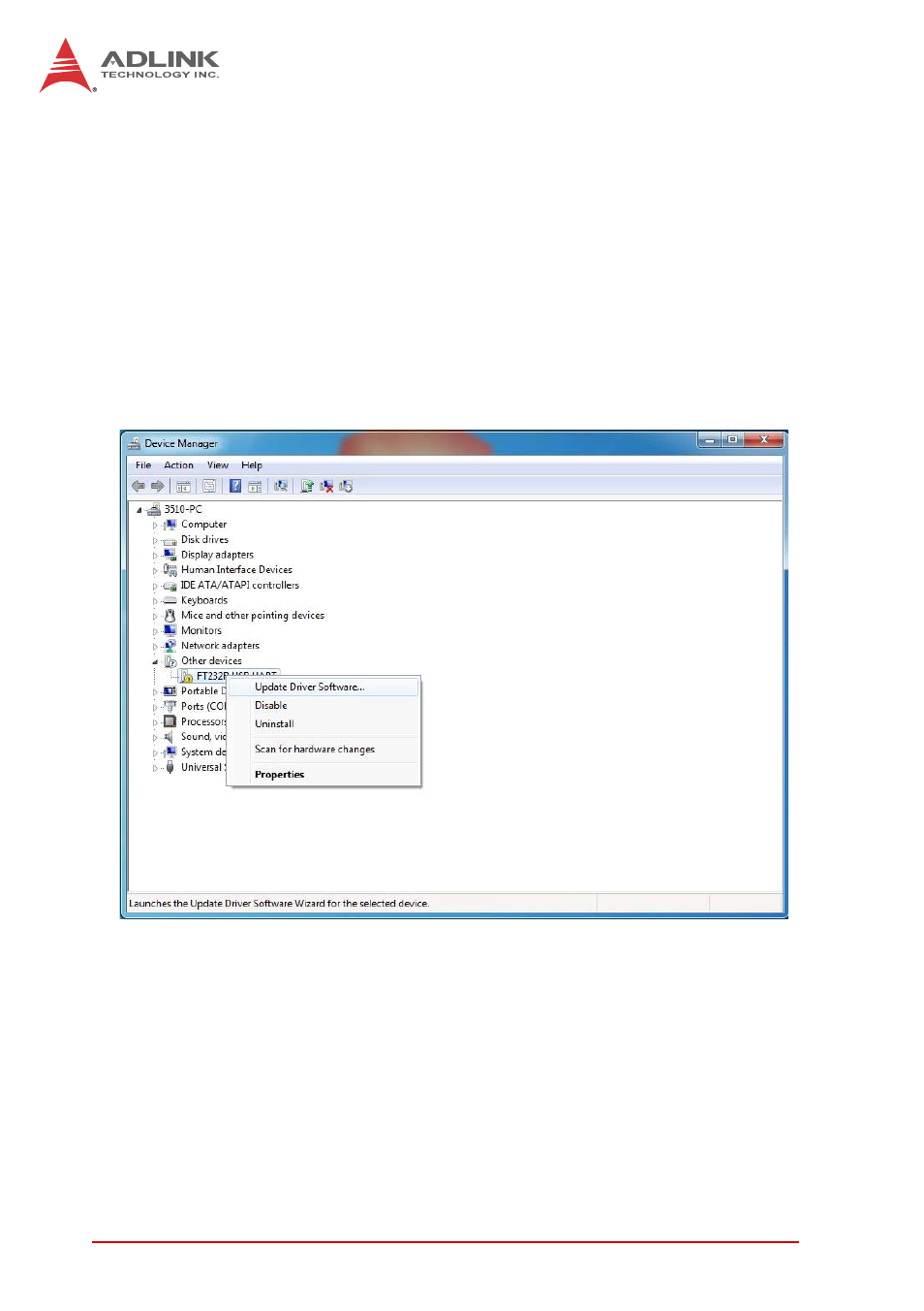 3 usb-to-serial converter driver (rtm), Usb-to-serial converter driver (rtm) | ADLINK cPCI-3510 Series User Manual | Page 92 / 148