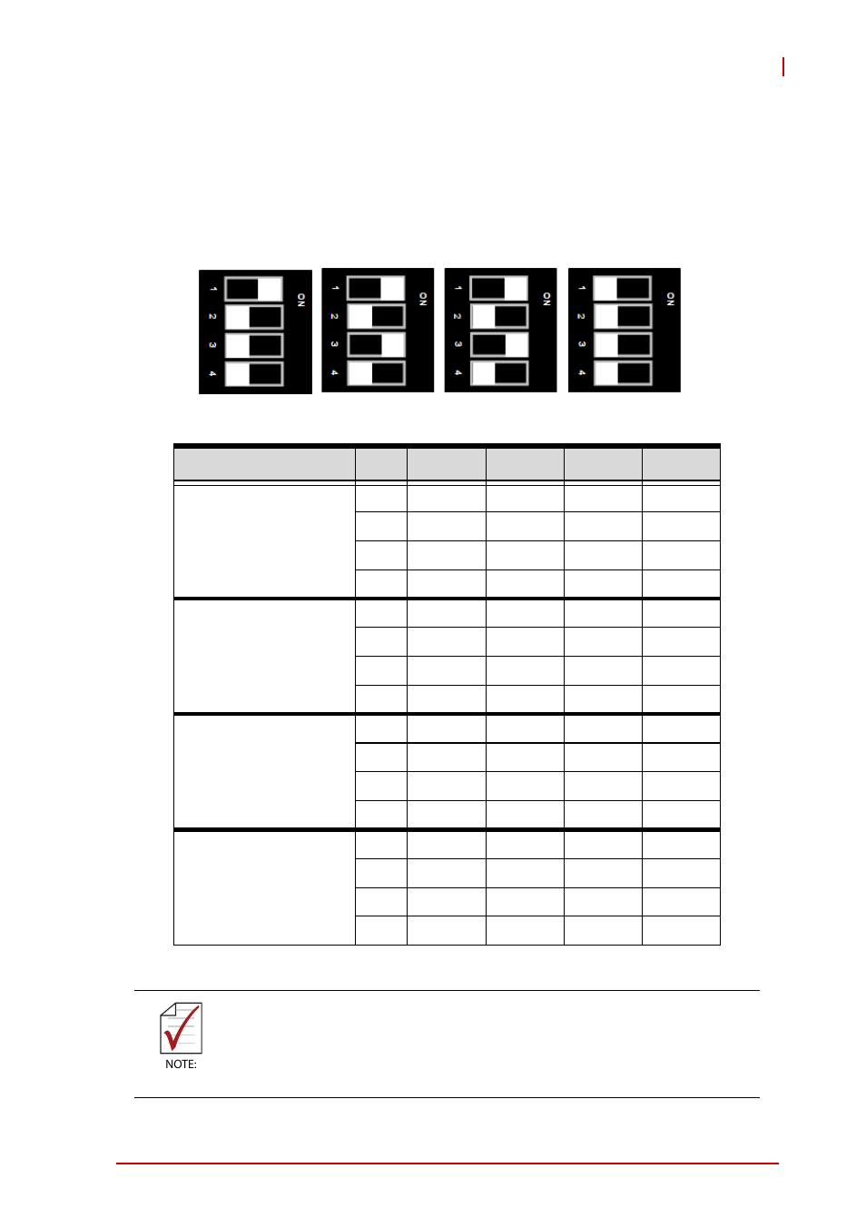 Com1 mode selection switches (sw1~sw4), Table 4-8 | ADLINK cPCI-3970 Series User Manual | Page 57 / 158