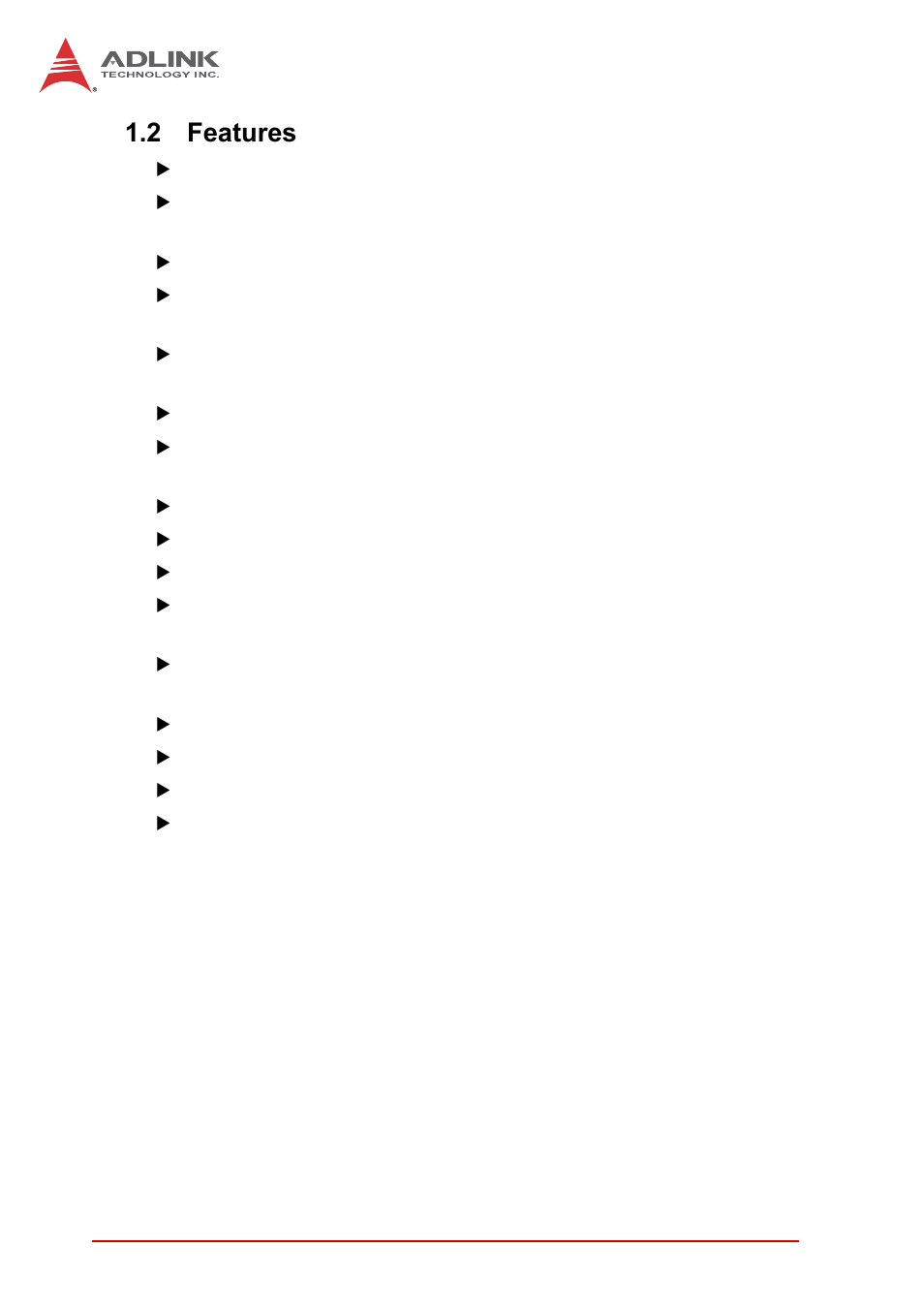 2 features, Features | ADLINK cPCI-3620 User Manual | Page 14 / 102