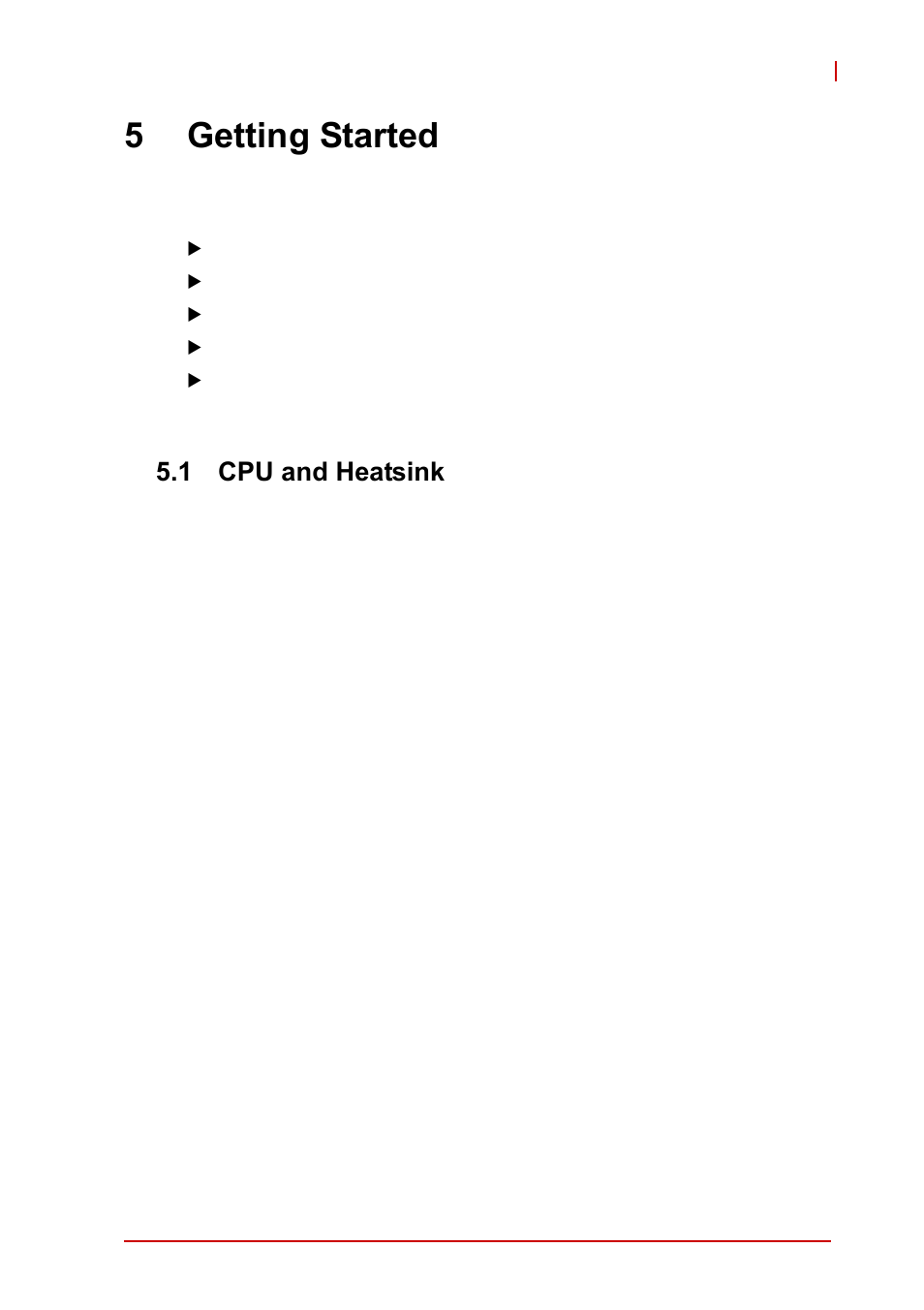 5 getting started, 1 cpu and heatsink, Cpu and heatsink | 5getting started | ADLINK cPCI-3620 User Manual | Page 61 / 102