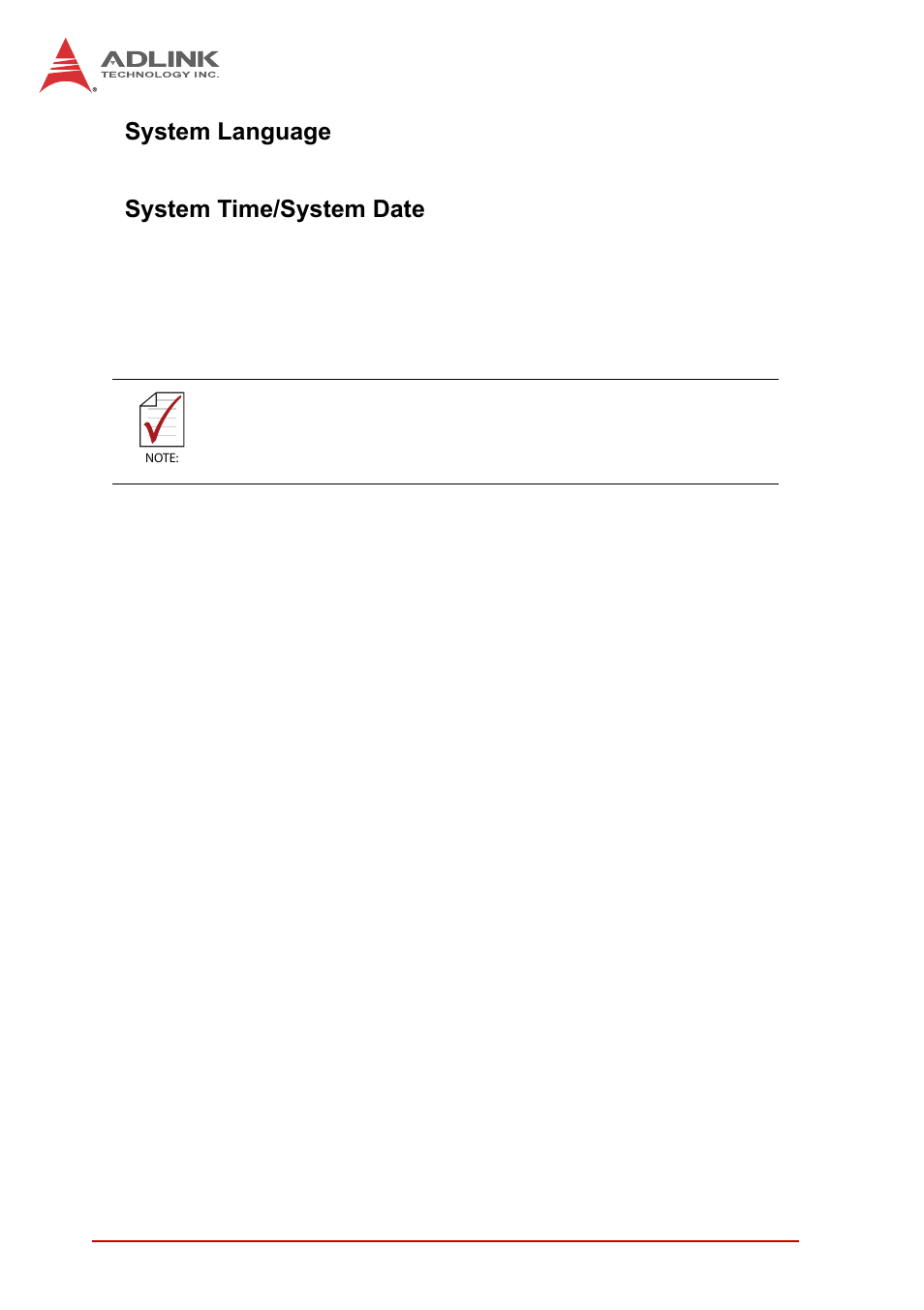 System language, System time/system date | ADLINK cPCI-3620 User Manual | Page 76 / 102