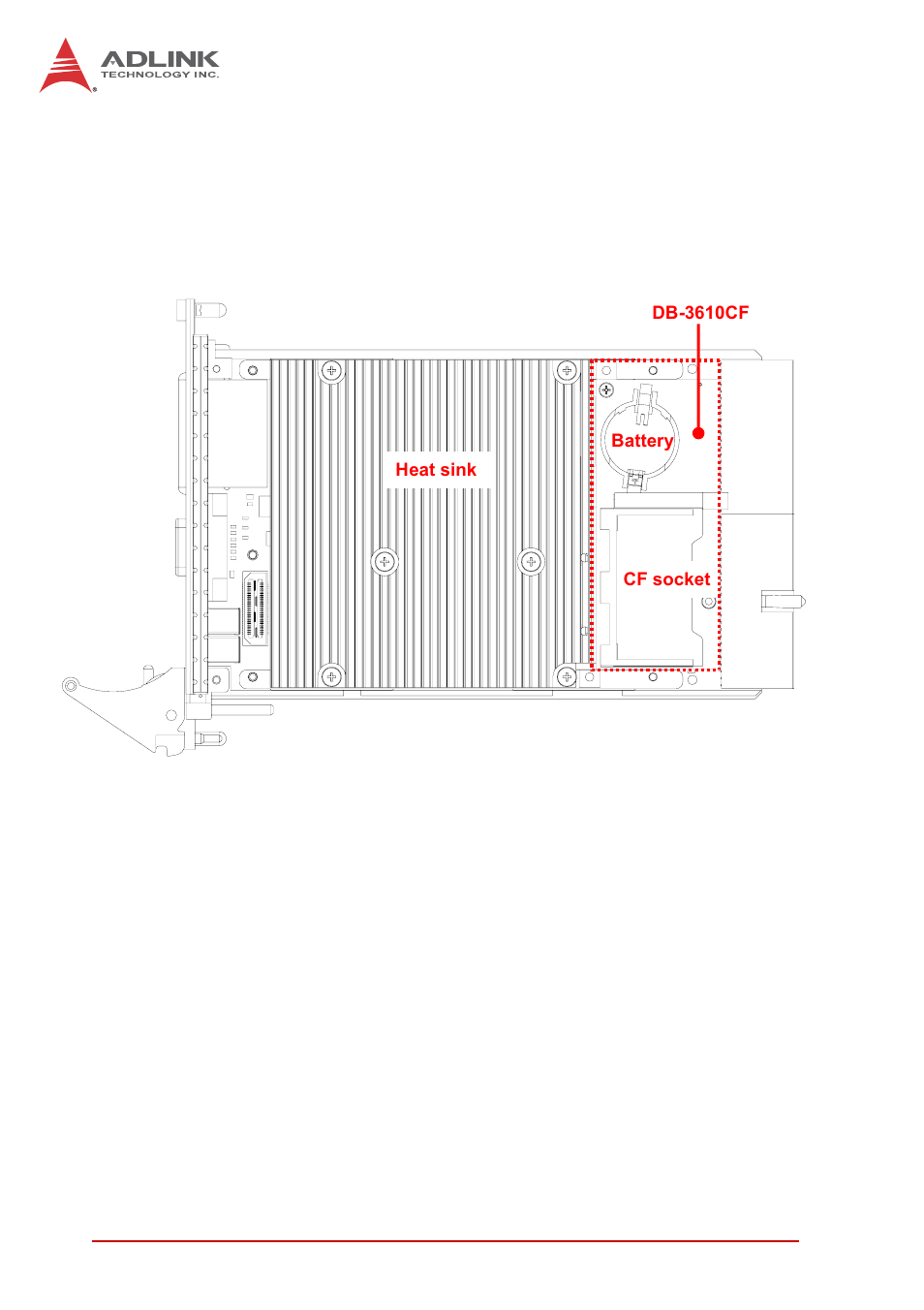 2 cpci-3615 blade assembly layout, Cpci-3615 blade assembly layout, Figure 4-2: cpci-3615 assembly layout | ADLINK cPCI-3615 User Manual | Page 34 / 114