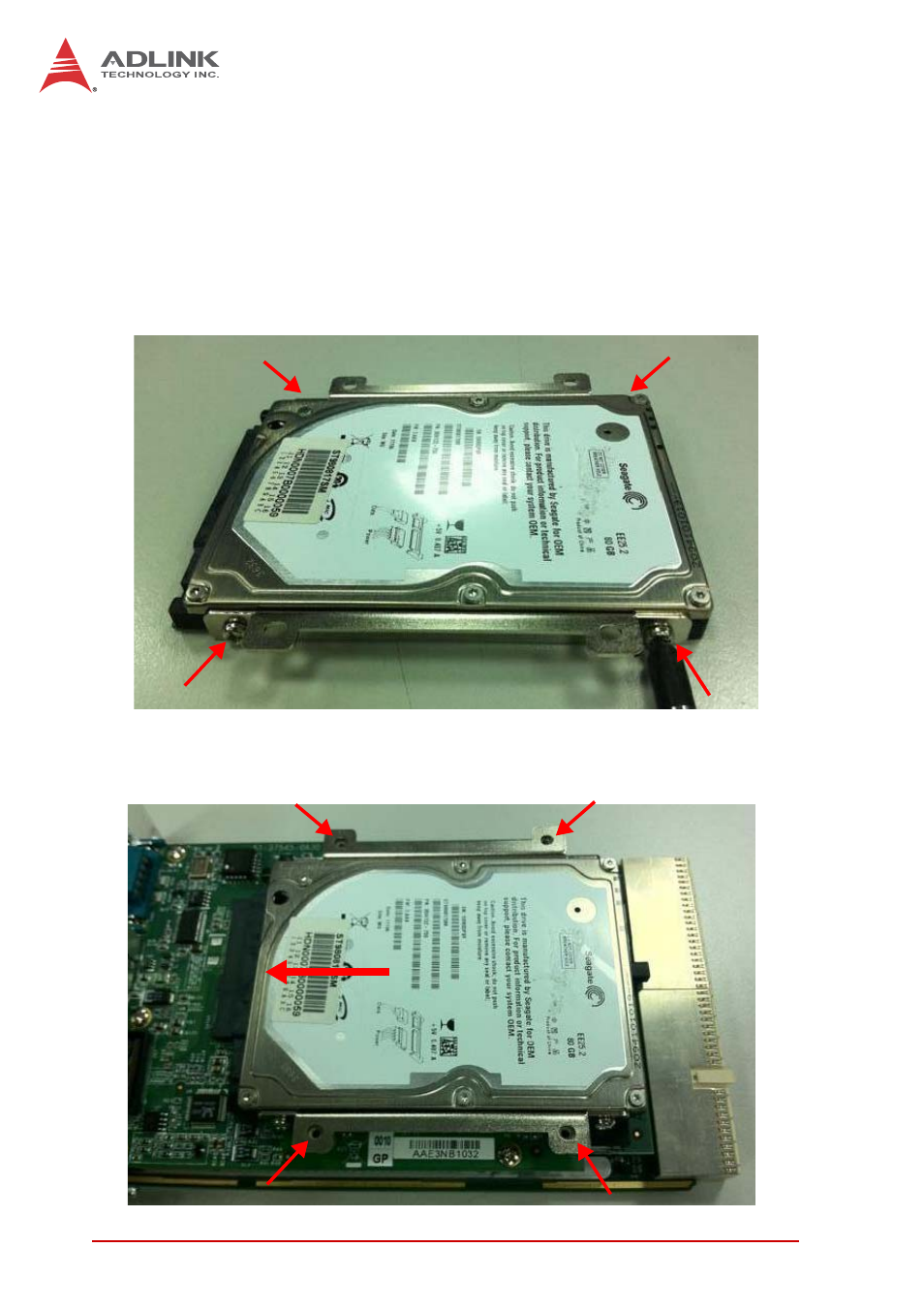 2 hard drive installation, Installing a hard drive - cpci-3615d, Hard drive installation | ADLINK cPCI-3615 User Manual | Page 62 / 114