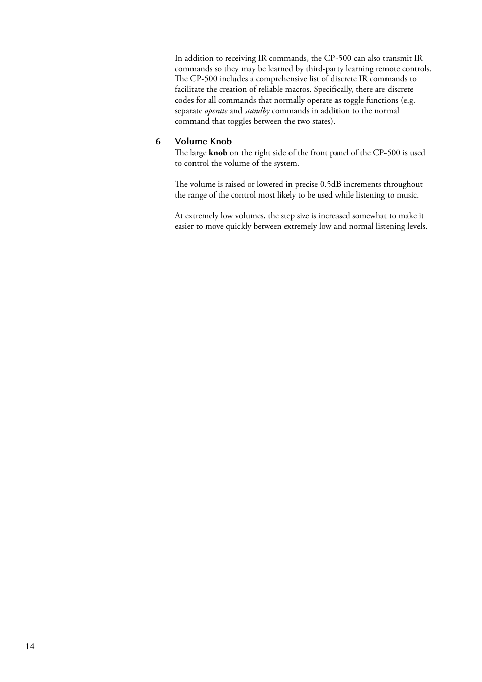 Classe Audio CP-500 User Manual | Page 14 / 44