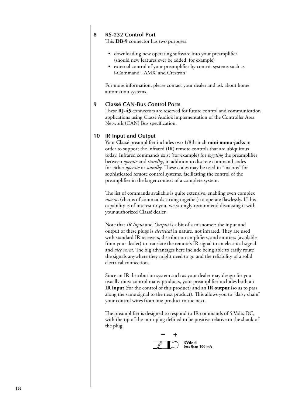 Classe Audio CP-500 User Manual | Page 18 / 44