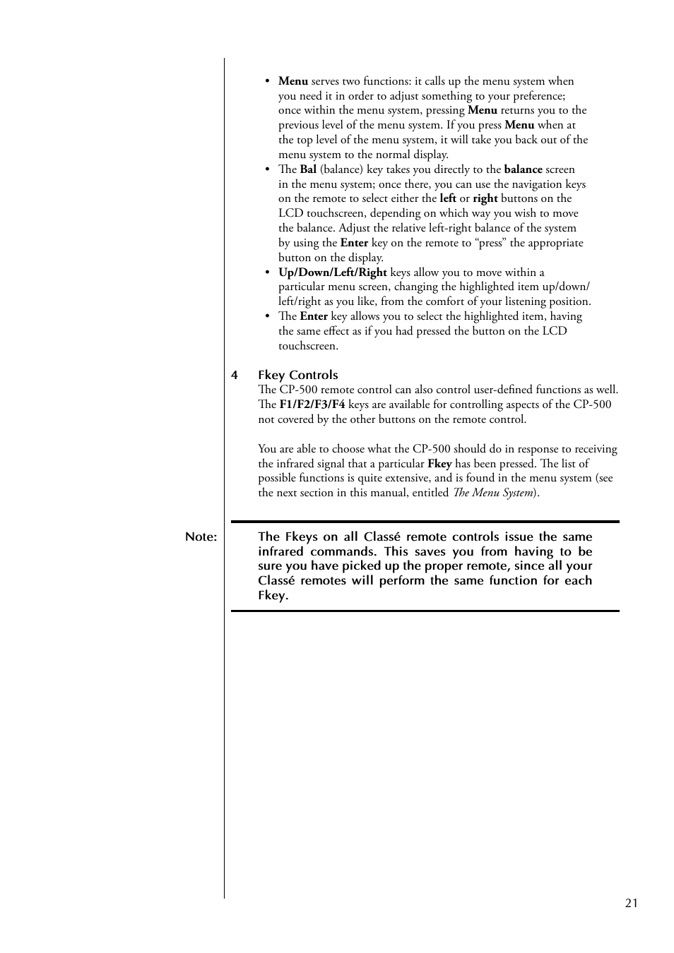 Classe Audio CP-500 User Manual | Page 21 / 44