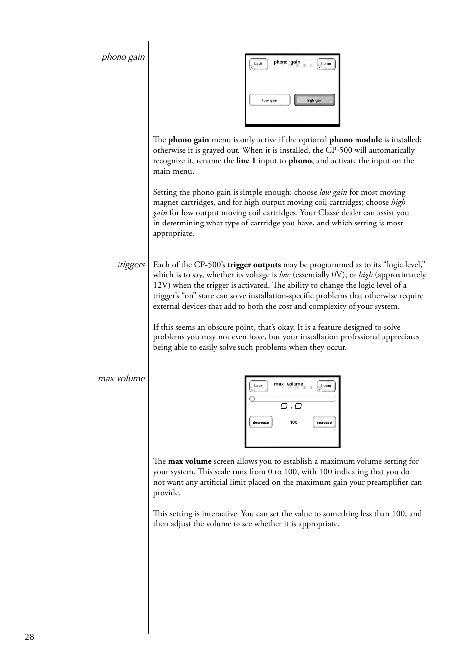 Classe Audio CP-500 User Manual | Page 28 / 44